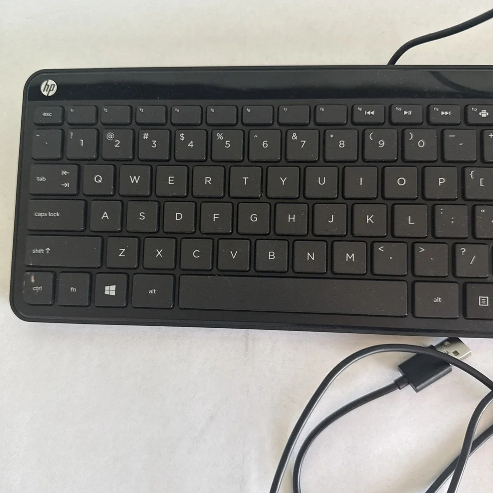 HP USB Wired Keyboard Black‎ Model SK-2028 Standard Very Good